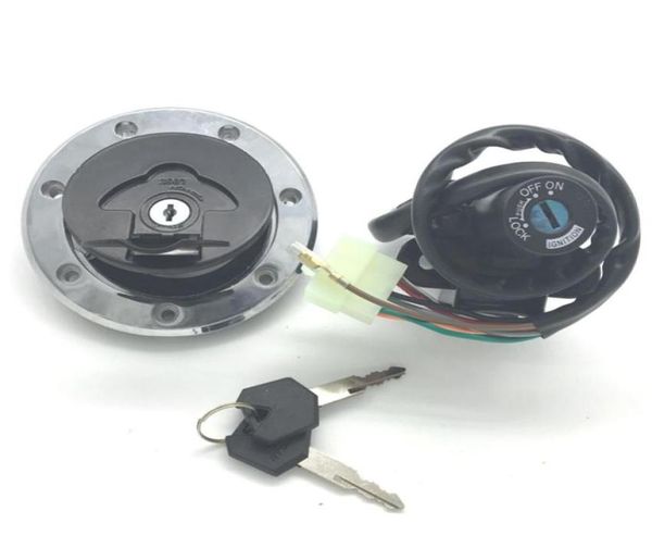 Motorcycle Ignition Switch Chave da tampa de gás combustível Chave de trava do assento para Kawasaki Kawasaki Ninja ZX6R 20002002 ZZR600 19932004 ZX9R 1994205698407984