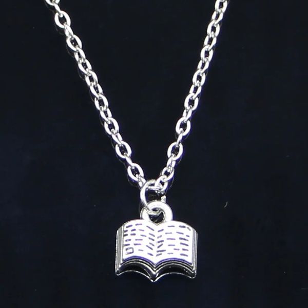 20 pezzi Collana di moda 11mm Open Bible Book Pendants Short Long Women Men GEGNO DI GIOCHIO Gioielli CHILLER 240407