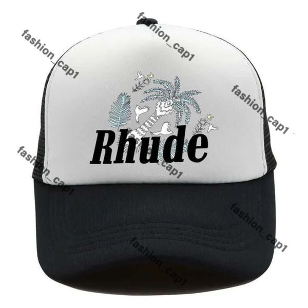 RHude Cap Green Mesh Patchwork Baseball Cap Männer Frauen Stickerei Unisex Rhude Kollektionen Casual Truck Hut Verstellbare Ballkappen Ruhde Hut Rhode Cap Chrom Caps 484