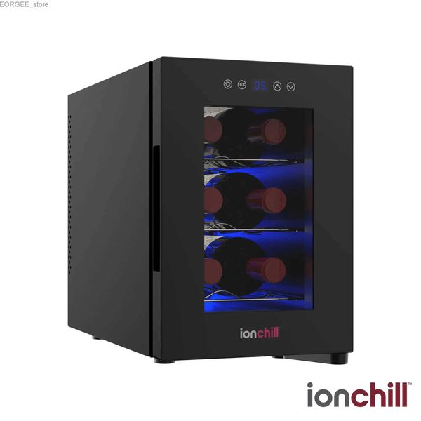 Freezer novo mini geladeira padrão com rack de vinho e controle de temperatura Y240407