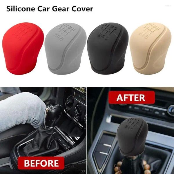 Acessórios para interiores Universal Car Ones Silicone Shift Tampa da capa de manga Não deslizamento Tampas protetidas de alça de alça