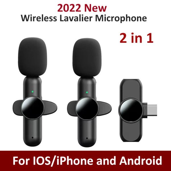 Mikrofonlar mini lavalier kablosuz mikrofon yaka hücre/cep telefonu profesyonel sesli video kayıt mikrofonu iPhone android canlı mikrofon