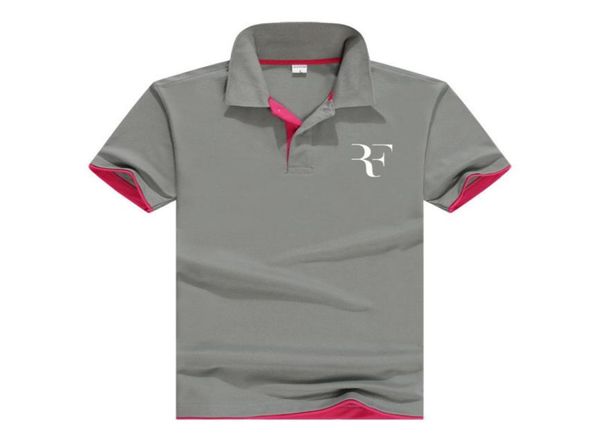 Moda de verão Roger Federer Perfect Logo Polo impresso RF New Men Men Alta qualidade Camisas pólo pólo de alta qualidade Camisa pólo para mulheres e mens01652028