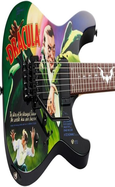 Kirk Hammett Ltd Kh3 Karloff Mummia Dracula Electric Guitar Aerografo dipinto personalizzato Aerografo da Eye Kandi EMG Pickups Floyd Rose Trem2521658