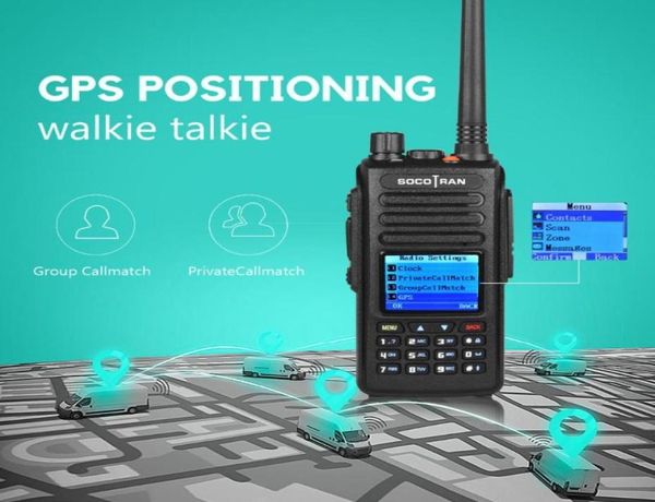 Walkie Talkie DMR UHF VHF Digital Digital Rádio DM1702 Ham de banda dupla com função GPS Amateur Tier II1897134