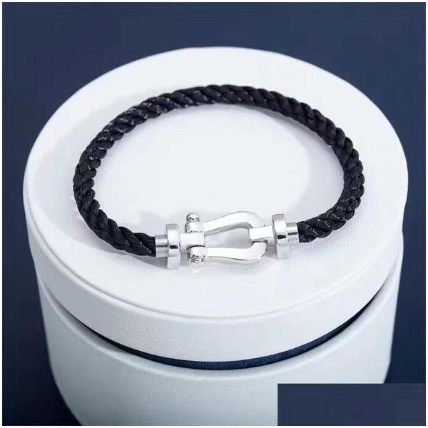 Charm Bracelets Designer Kräfte 10 Armband Luxusbrief Männer Modetrend Frauen Klassischer Schmuck Hochwertige Hufeisenmuster Drop otwbt