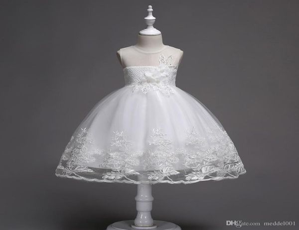 Erröten rosa schöne süße Blumenmädchenkleider 2019 Vintage Prinzessin Tochter Kleinkind Pretty Kids Feste Formal Erste Heilige Kommunion 3283390