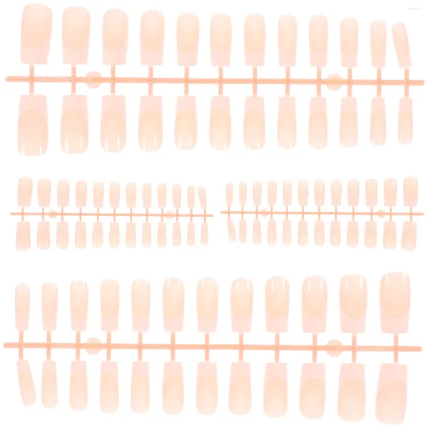 False unhas 24 PCs Pressione em dicas curtas capa completa kits rosa falso para peça profissional de acrílico