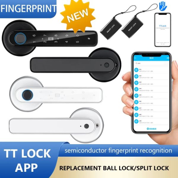 Blocca Ty TTLOCK Control Smart Door Lock Password Fingerprint Bluetooth Smart Home Digital Electronic Blocco Protezione di sicurezza