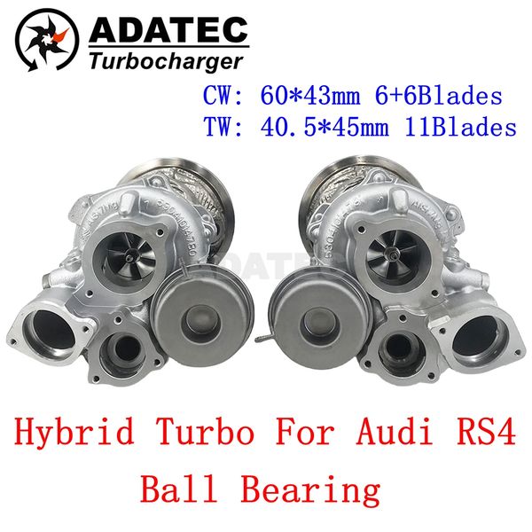 ADATEC Hybrid Turbo für Audi RS4 8W B9 RS5 F5 2.9TFSI V6 06M145701T Upgrade Neues Turbinen -Turboladerkugellager Turbolader