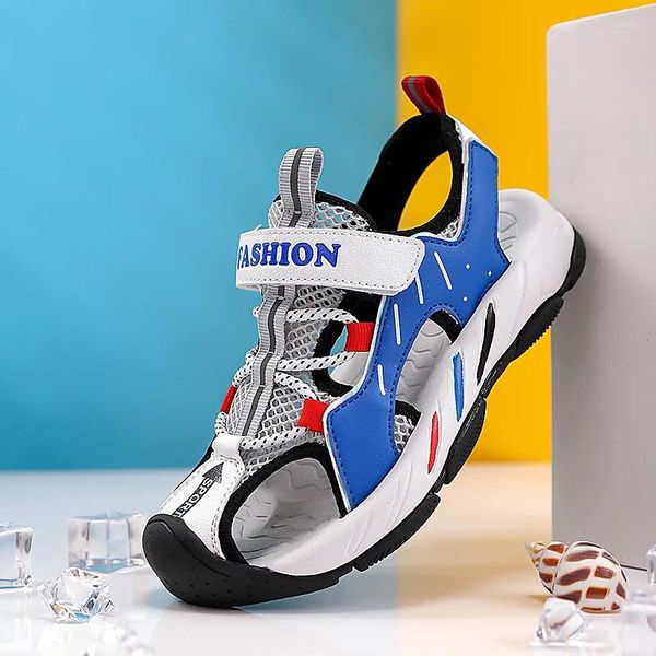 Basketballschuhe 2024 Fashion Kids Sport Sandals Jungen Hakenstrand Kinder nicht ruhigem atmungsaktives Mesh lässig Mädchen Mädchen hohe Qualität