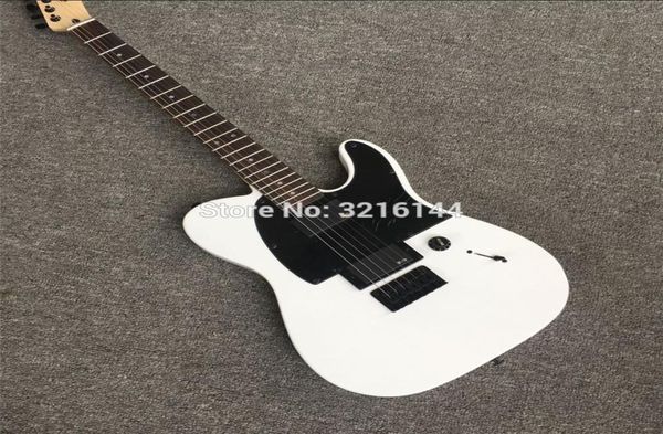Alta qualidade White Electric Guitar craveding cistous design piano laca que assar preto ajuste hardware preto real PO2768047