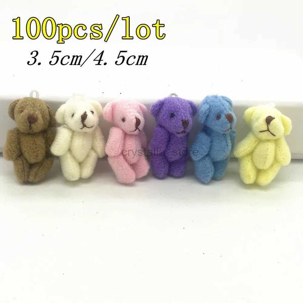 Filme TV Plüschspielzeug 100pc 3,5 cm 4,5 cm Mini Joint Teddy Bear Plüsch gefülltes Hochzeitsbox Spielzeugpuppe