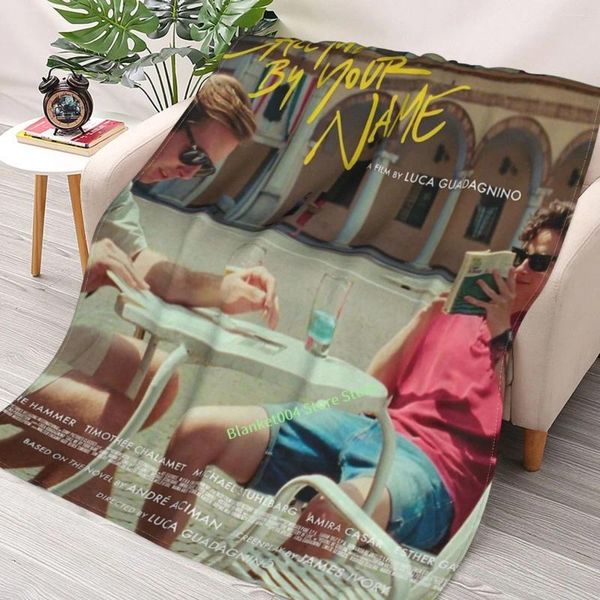 Coperte Chiamami con il tuo nome Poster alternativo Poster lancia coperta di divano stampato 3D camera da letto decorativa bambini per adulti Natale