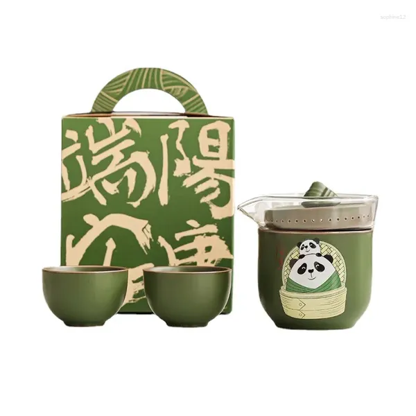 SET DI AFFETTO TEFE PANDA BAMBOO CREATIVO CHIETH CHIECH CHIESE TENDE FASHIO CONSEGLIA PER GIOCHIONE PORTATILE TEA TEA CASTALI