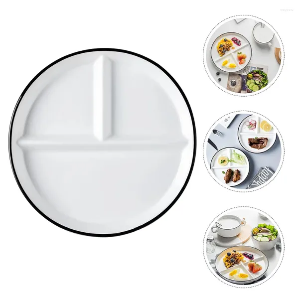 Utensílios de jantar infantil prato de jantar de mesa de mesa de mesa dividida Placas de cozinha jantar de bandeja de bandeja