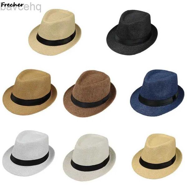 Cappelli larghi cappelli da secchio cappelli per bambini per la spiaggia per la spiaggia della festa in giro per la paglia per bambini Cappelli jazz per feste per matrimoni Costume da sposa Boys Brim Brim Chapeau Caps Nuovo 240407