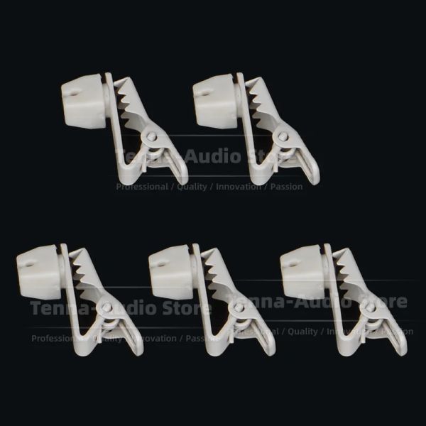 Accessoires 5pcs/Los Beige Tan Farbe Lavalier -Lappel -Mikrofonkabel Krawatte Clip Kragen Mic Clamp Wireless Bodypack Mikrofono Mikrofonu Halter