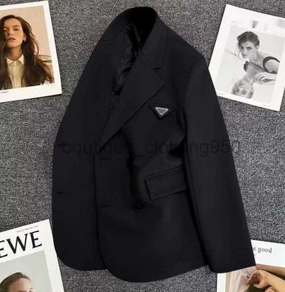 Tasarımcı Kadınlar Blazers Business Casual Ceketler Saf Renk Metal Desen Lady Coats Erkek Kadınlar Uygun Giyim Tasarımcı Lüks Katlar