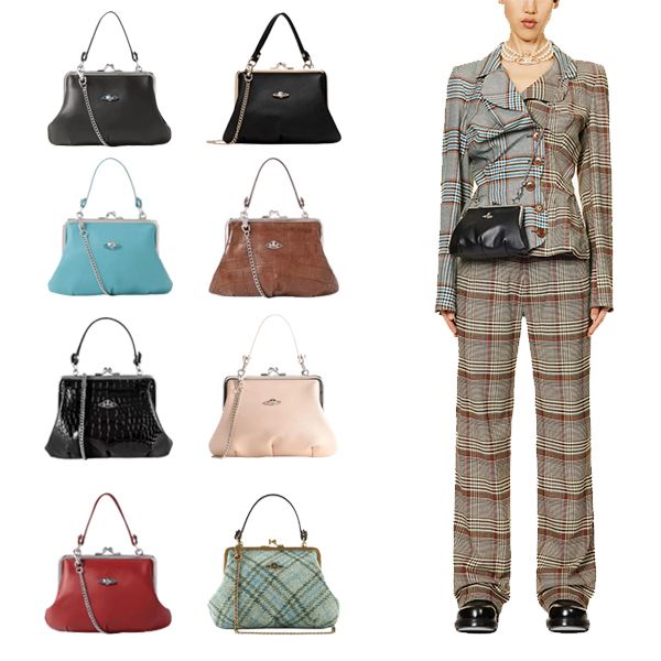 Weiße Kette Crossbody Designerin Frau Tasche Viviennes Westwood Bag Luxus Bag Handtasche Hochqualität