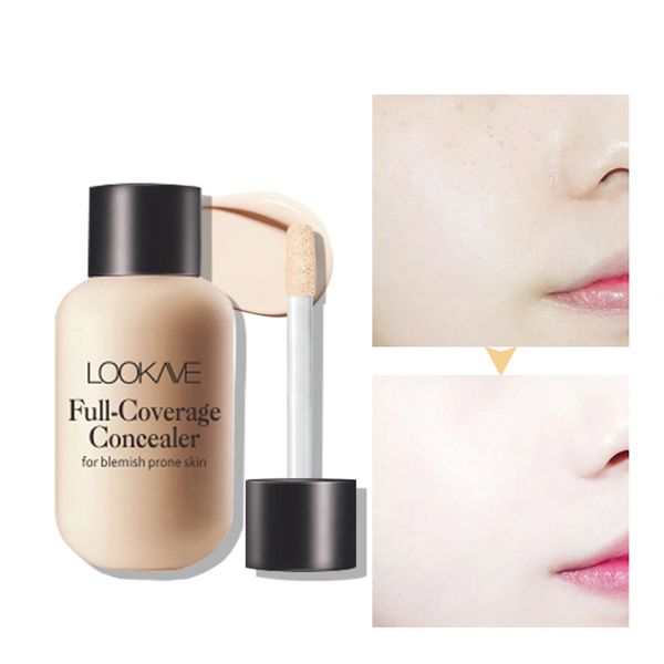 3 Farben Flüssiger Concealer wasserdichtes Matt Vollbedeckung Akne Narben Dunkle Kreise Fundament Aufweichen dauerhafte Make -up -Kosmetik 240327