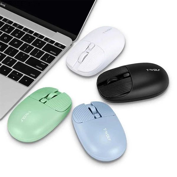 Ratos smart bluetooth sem fio 2,4 GHz Mini ratos ergonômicos mouse de computador óptico 1600dpi com receptor USB para laptop de escritório em casa PC Y240407