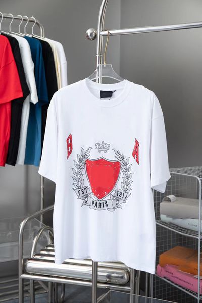 2024 Дизайнерская мода Paris Женская свободная футболка для футболки моды Париж Короткие рукава ежедневная одежда Тож