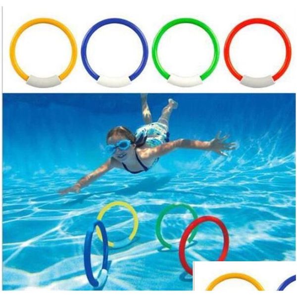 Atividades de jogos ao ar livre 4pcs/definido anéis de natação piscina de brinquedos de mergulho Ring Kid Crianças jogos de água de água