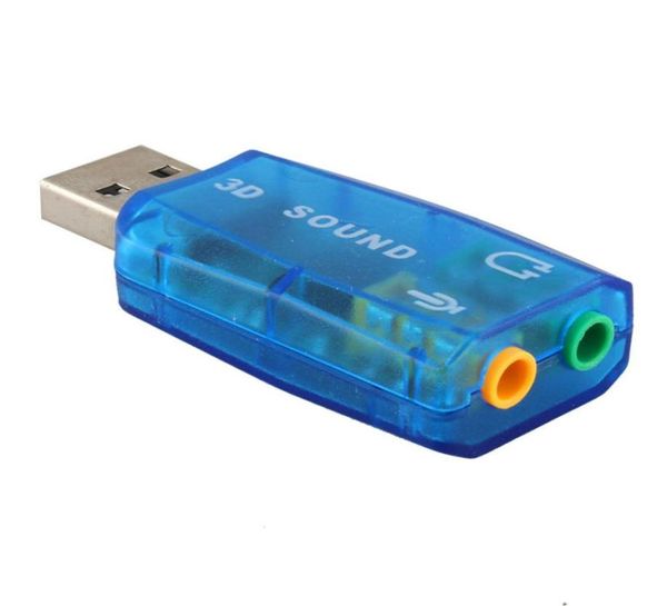 10pcSlot USB Sound Card USB Audio 51 Внешняя USB -звуковая карта звуковой адаптер микрофон звуковой интерфейс для ноутбука Micro Data5490941