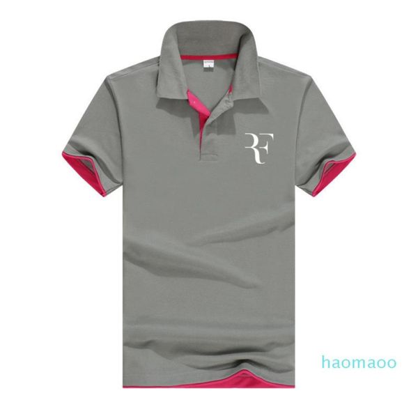 Moda de verão Roger Federer Perfect Logo Polo Impresso RF New Men Men Alta qualidade Camisas Polo Sociais Camisa Polo para Mulheres e Mens07316165