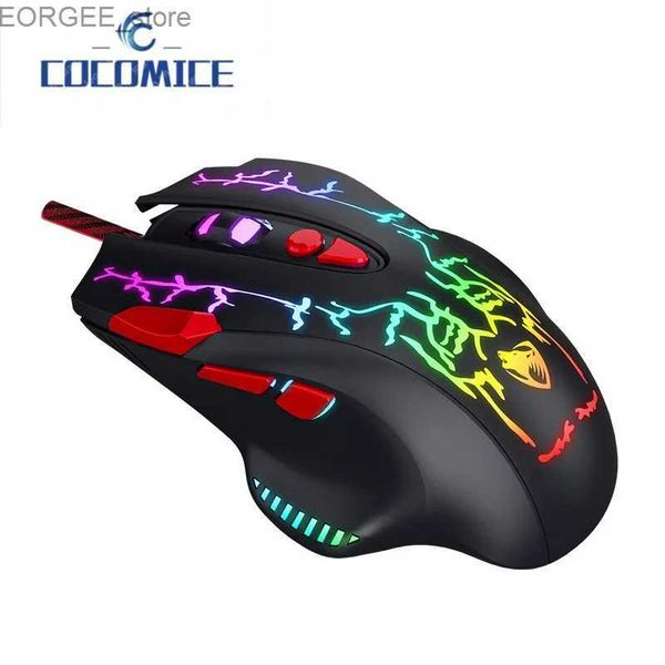 Мыши G550 Game Mouse 8 кнопка RGB Glow Wired Mouse Esports 6400DPI Игровые мыши Y240407