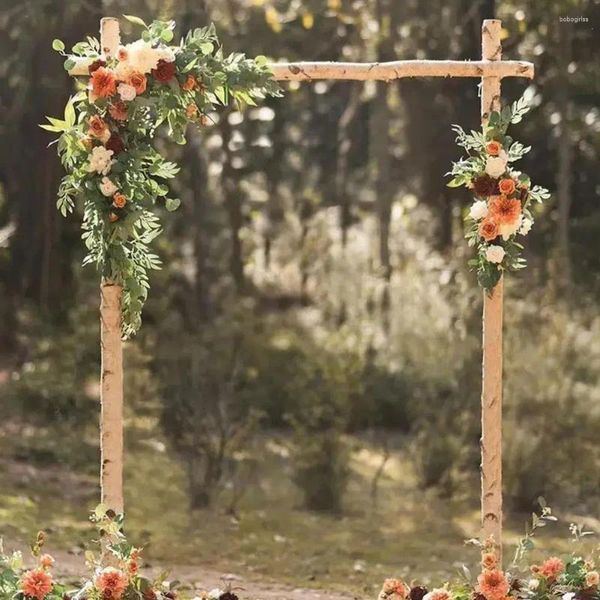 Flores decorativas Arco artificial ARCH SWAG PARA BOHO CEMONIA DE CEMO DE CEMONIANTE CERIMÃO GARLANHAS GARLANHAS DE Recepção Decoração de Cenário P9p0