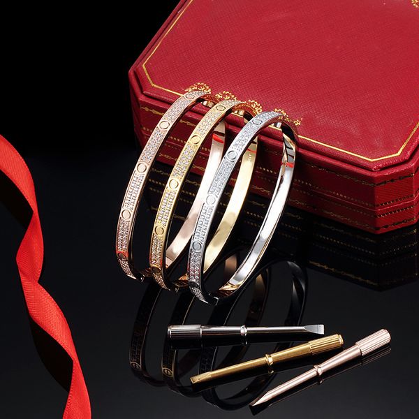 Pulseira clássica Bracelete de fenda de fenda Bracelete de ouro Pulparelete de designer de alta qualidade