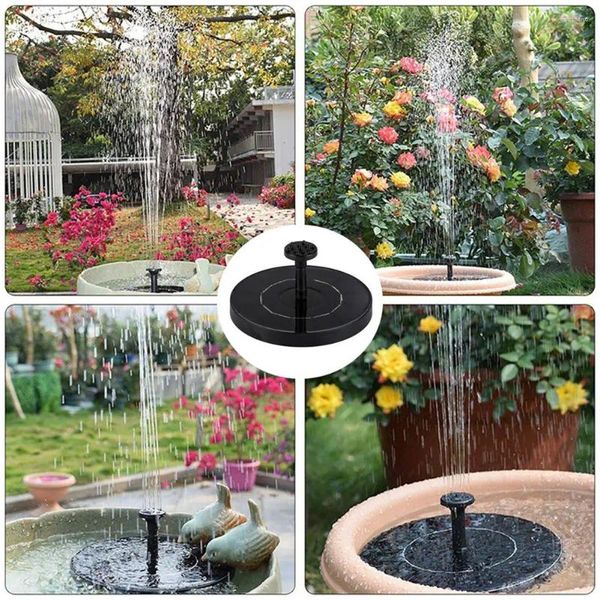 Decorazioni da giardino pompa dell'acqua leggera bagni ad uccelli a energia solare con a led facile installazione automatica per