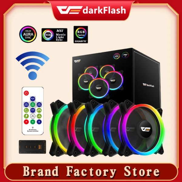 CASOS AIGO DR12 PR PC REFRIGENDO RGB FAN RGB 120MM FAIL AJUSTE ARGB MUTE IR AURA SYNCER MASTRO RGB RGB COLIGERMER FANTAS DE COMPUTADOR