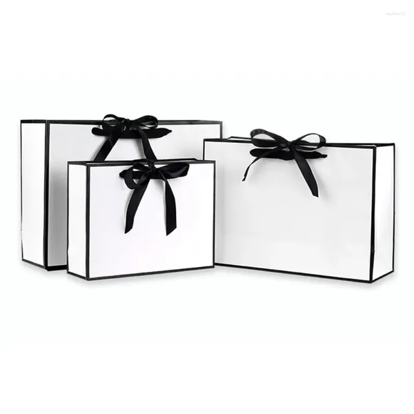 Geschenkverpackung Multisize-Tasche große Kapazität Luxus-Handeinkauf Whiteblack Dicker Wraping