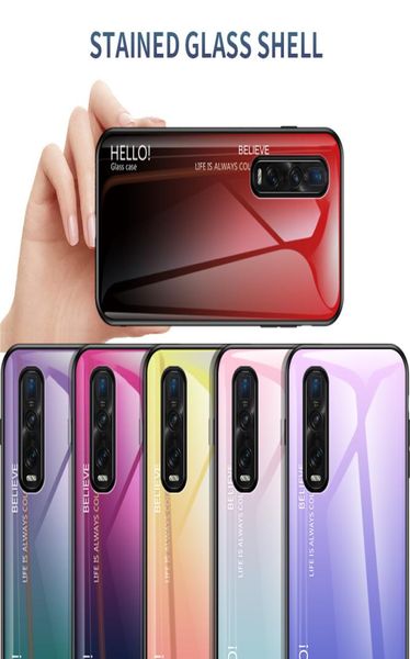 Ultra Slim Gradientenfarbe glattes, geschmittertes Glasgehäuse für OPPO Finden Sie x2 Pro Realme 6 Pro A9 Reno 2 Z Realme 58089261