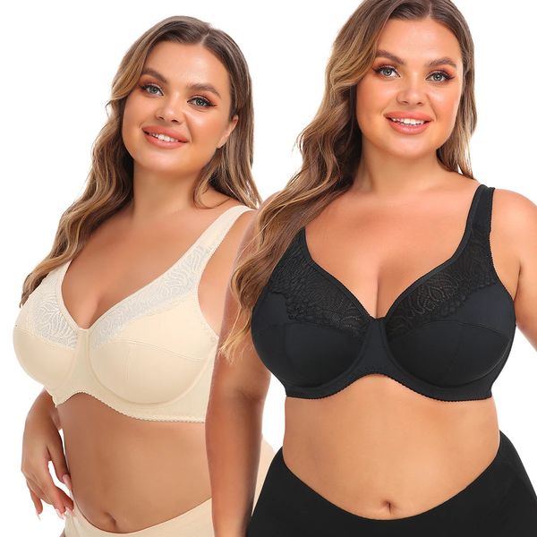 Redes de anel de aço de renda Plus Tamanho Bas de encaixe apertado esportes femininos esportes sólidos lingerie fino sem costura de vneck de vneck 240407