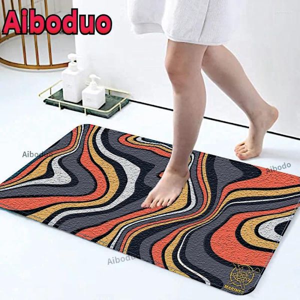 Tapetes de banho tapetes geométricos de padrões para sala de estar decoração moderna decoração anti-slip bedroom lavable piso piso banheiro