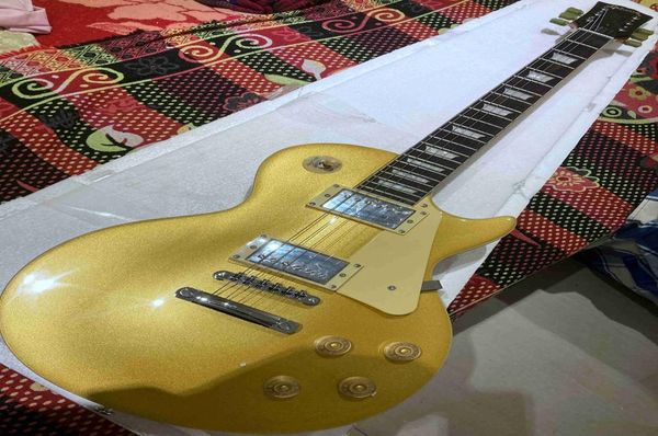 Nuovo arrivo di alta qualità Arrivo LP Electric Guitar Gold Glances Guitar5698568 Electric