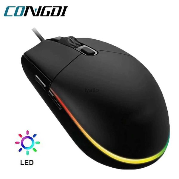 Мыши Congdi Wired Gaming Mouse Optical USB с боковой кнопкой эргономичной для ноутбука Office Desktop PC Gamer H240407