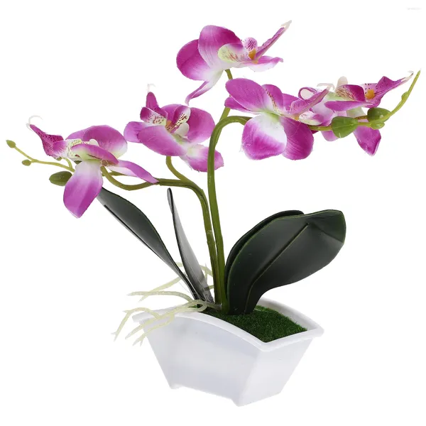 Dekorative Blumen Gefälschte Orchideen Plastikpflanzen Phalaenopsis künstliche Seidendekor Badezimmer
