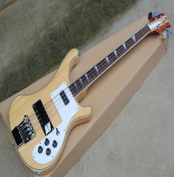 Factory Custom Natural Wood Color 4String Bassi -Bass Guitar com BeckthrubodyRosewood Fingerboardboardchrome Hardwaresoffer Cu8808780