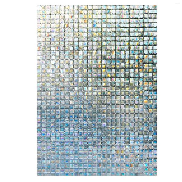 Adesivi per finestre Multi-Size Privacy Muro colorato di vetro Mosaico Isolamento Adesivo Film decorativi autoadesivo