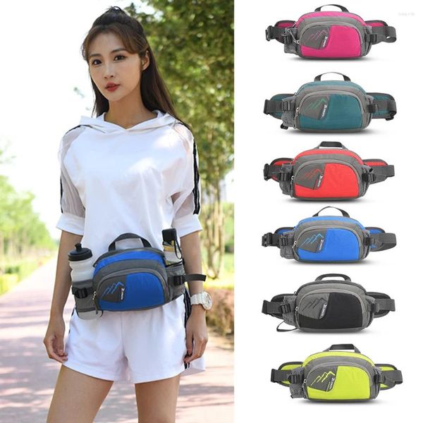 Bolsas ao ar livre saco de nylon pacote de nylon com porta -voz da cintura à cintura para ciclismo Hydration Hydration Jogging