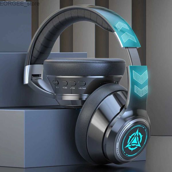 Cep Telefonu Kulaklıklar Mega Bas Kablosuz Bluetooth 5.2 Kulaklıklar Ekilebilir Kart Aşırı Kulak Bilgisayar Kablosuz Kulaklıklar Gürültü Mikrofonla Engelleme Y240407