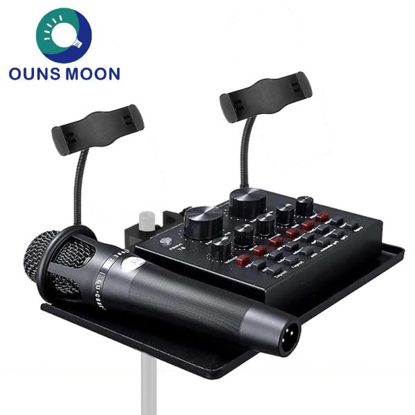 Stand Microfono Stand vassoio MIC REGOLABILE MIC CLAMP ACCESSORI MUSICA MUSICA PER SCHEDA MUSICA LIVE Streaming DJ Registrazione