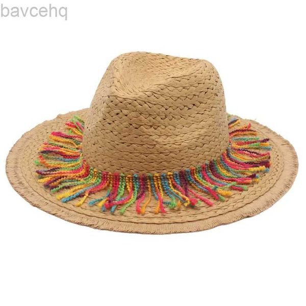 Cappelli larghi cappelli da secchio cappelli da donna da donna uomini colorati Accessori con cappello da sole Summer Cappello Summer Cap Cap Beach Hat Travel Hawaii Dance Show Big Brim 240407