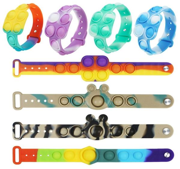 DHL Fidget Reliver Stress Toys Varietà di stili Rainbow Bracciale Push It Bubble Antistress Adult Children Sensory Toy per alleviare 8935801