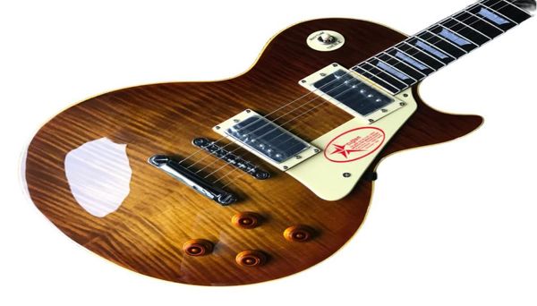 Colecionador 1959 Reedição de reedição Maple Maple Top Butterscotch Sunburst Guitar Guitar Shop Custom Star PickGuard Body Amarelo Tuil4958127